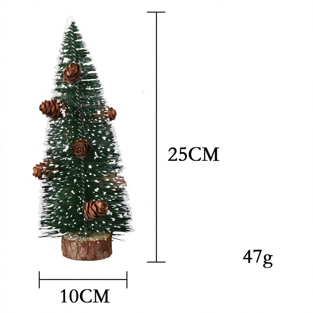 Mini-Weihnachtsbaum mit Holzsockel, beschneit, 10-40cm