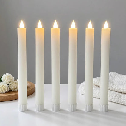 LED-Stabkerzen-Set, 6 Stück, mit Fernbedienung
