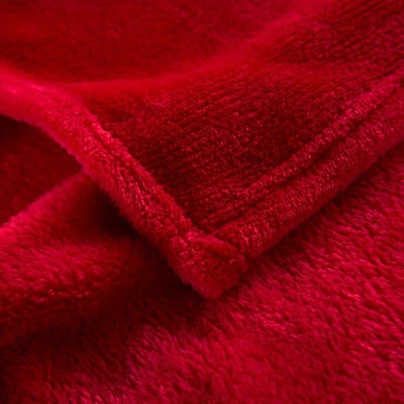 Kuschelige rote Flanell-Decke – Luxus und wohlige Wärme für gemütliche Nächte | Brehn