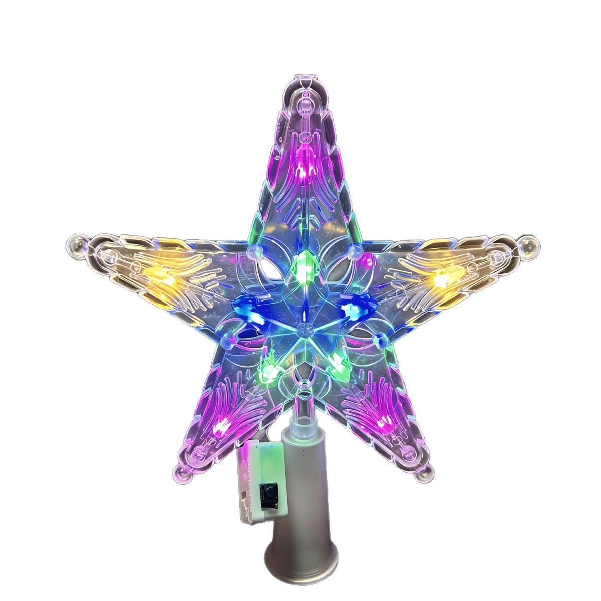 LED-Weihnachtsbaumspitze mit Stern-Design
