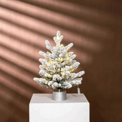 Dekorative Weihnachtsbaum-Spieluhr, 45 cm, mit Schnee-Effekt