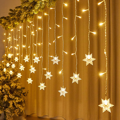 LED-Schneeflocken-Lichtervorhang