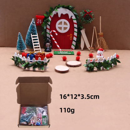 Miniatur-Elfen-Tür-Set mit Regenbogen-Design
