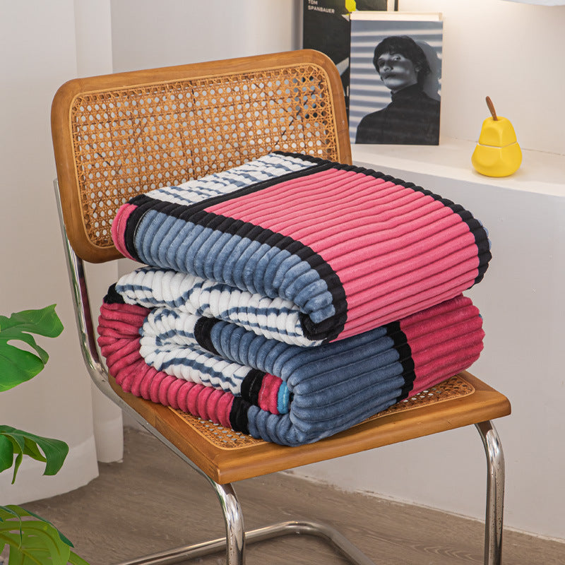 Moderne Flanelldecke mit geometrischem Karomuster