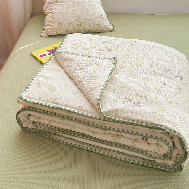 Baumwoll-Sommerdecke mit Puffbaumwolle-Füllung