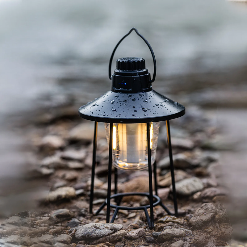 Campinglampe LED, aufladbar, Retro-Design