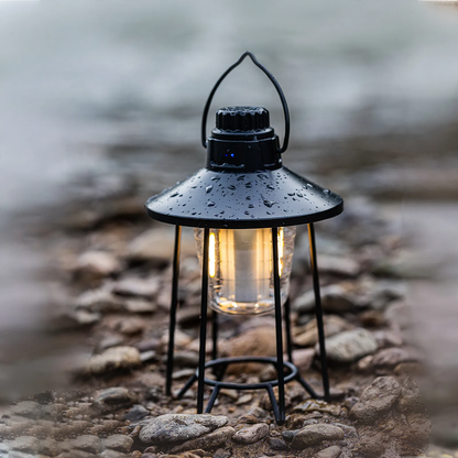 Campinglampe LED, aufladbar, Retro-Design