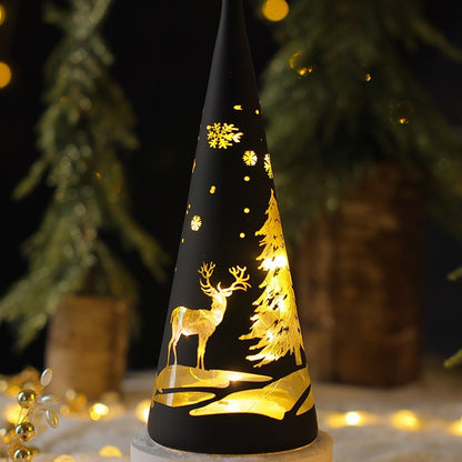 Beleuchtete Glas-Dekoration für Weihnachten