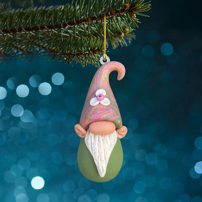Weihnachtlicher Wichtel-Anhänger aus Acryl