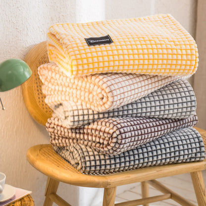 Japanische Milchfaser-Fleece Kuscheldecke, einfarbig