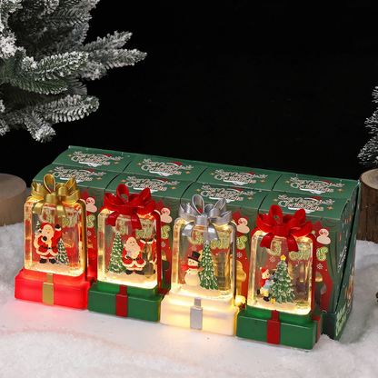 Dekorative LED-Schneekugel mit weihnachtlichen Motiven