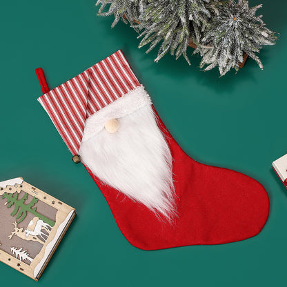 Großer Weihnachtsstrumpf mit Wichtel-Design
