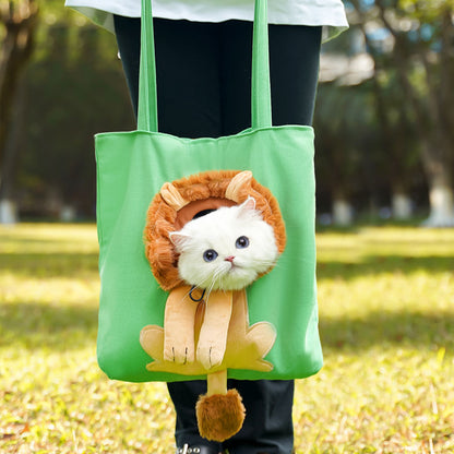 Einzelschulter-Tragetasche mit Cartoon-Tiermotiv