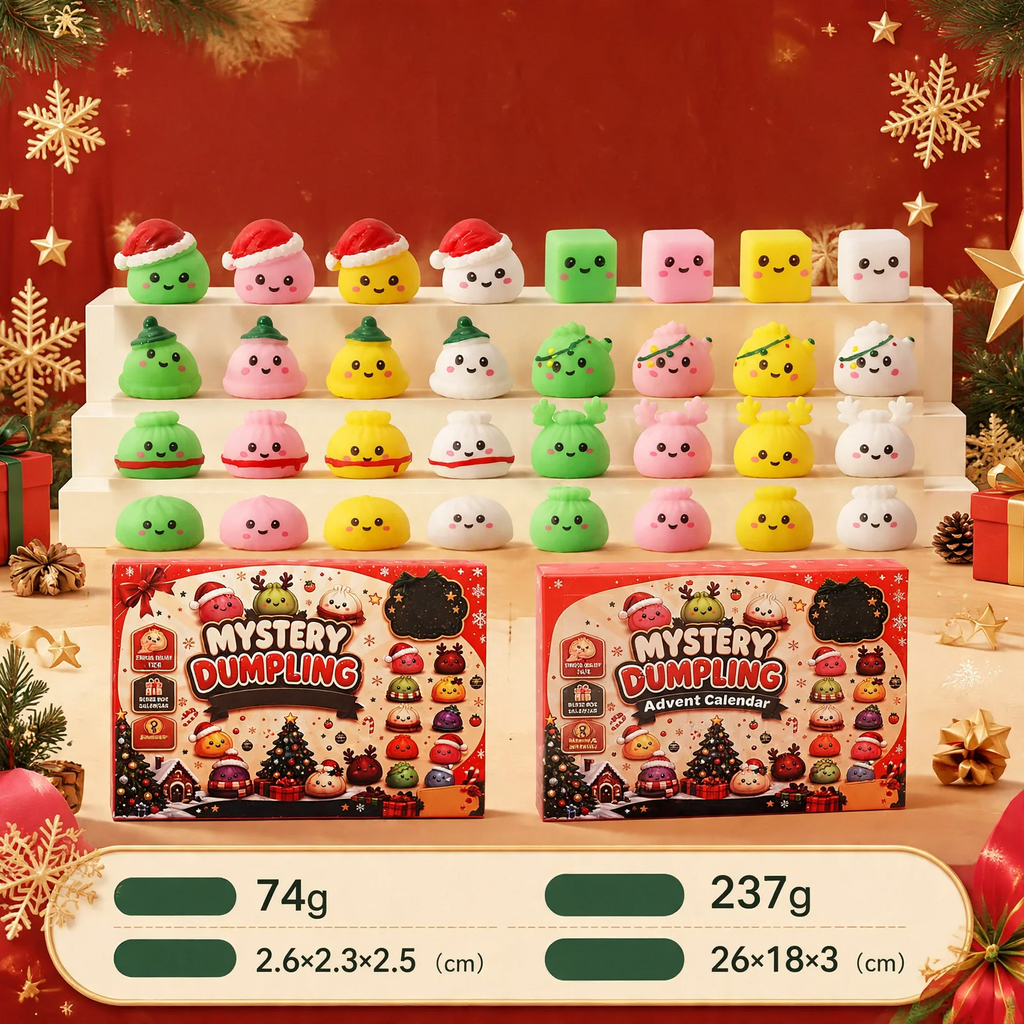 Weihnachts-Adventskalender mit Überraschungsfiguren