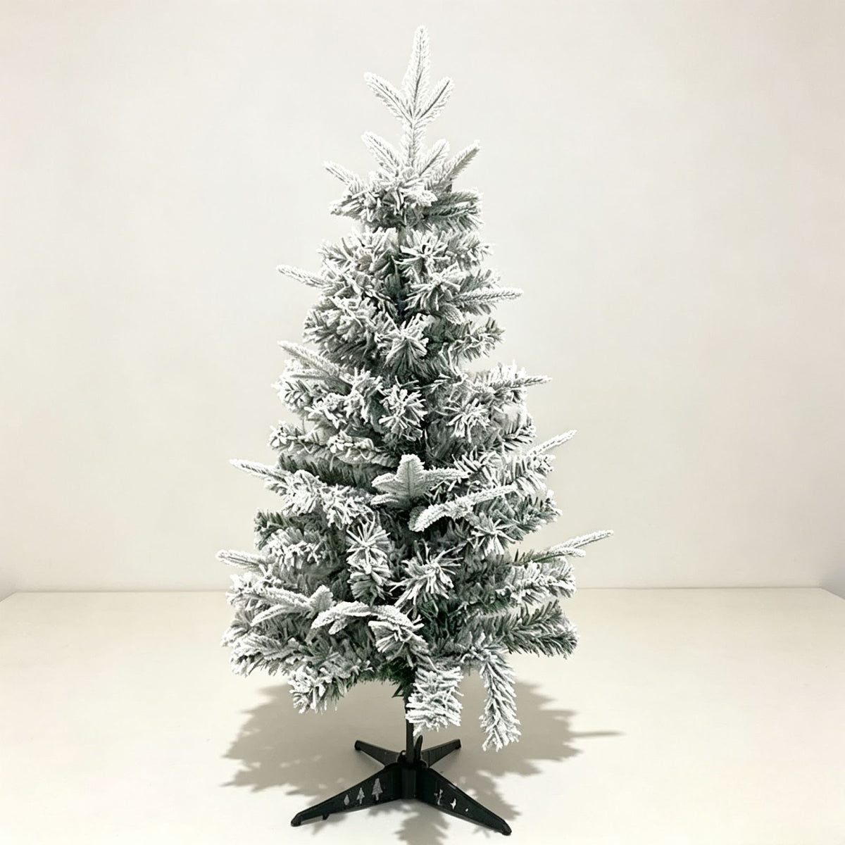 Mini-Weihnachtsbaum für den Tisch, beschneit, mit Beleuchtung