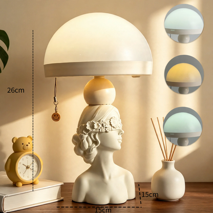Tischlampe Qualle, französisch, Vintage-Stil