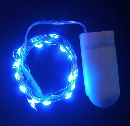 LED-Kupferdraht-Lichterkette mit Knopfzellenbetrieb