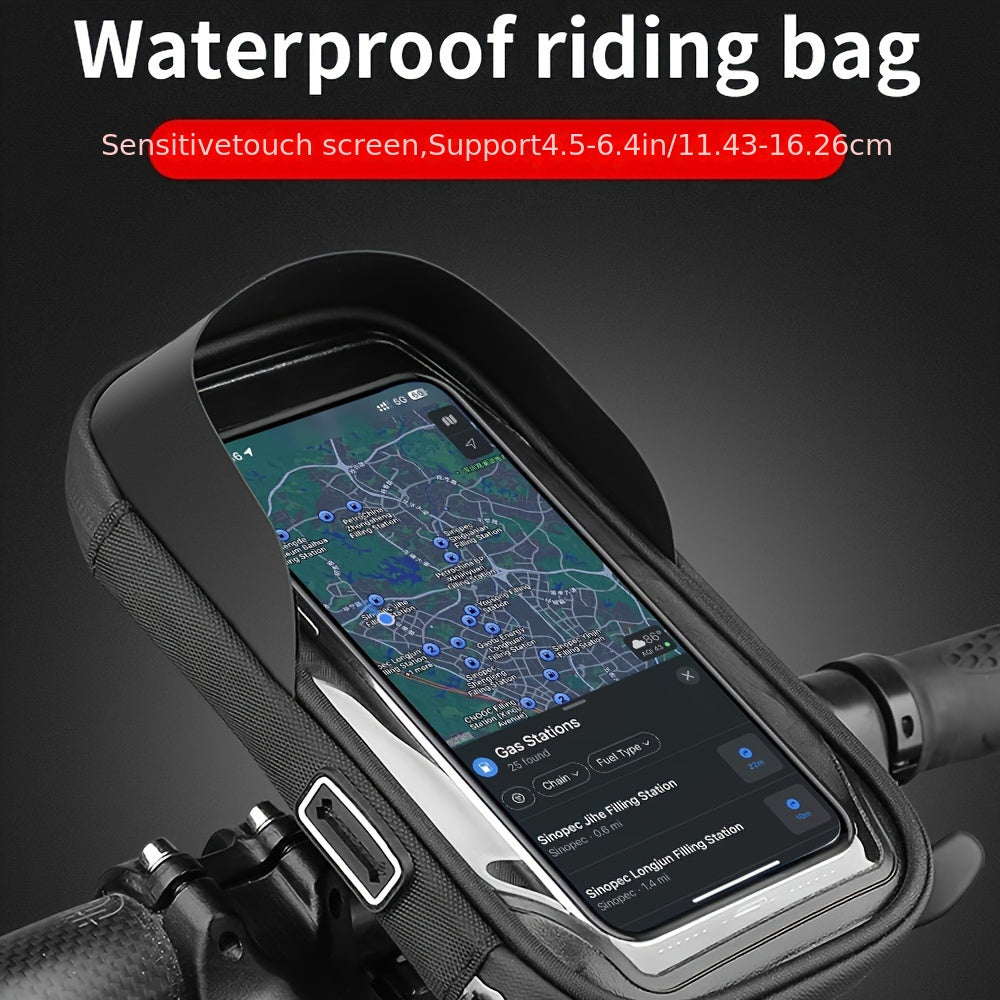 Wasserdichter Handyhalter für Fahrrad und Motorrad – 360° drehbar und geeignet für 4,5–6,4 Zoll | Brehn