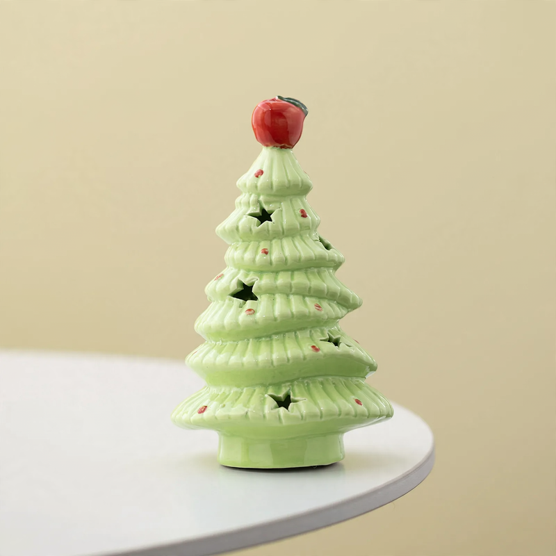 Dekorative Keramik-Weihnachtsbaum-Leuchte