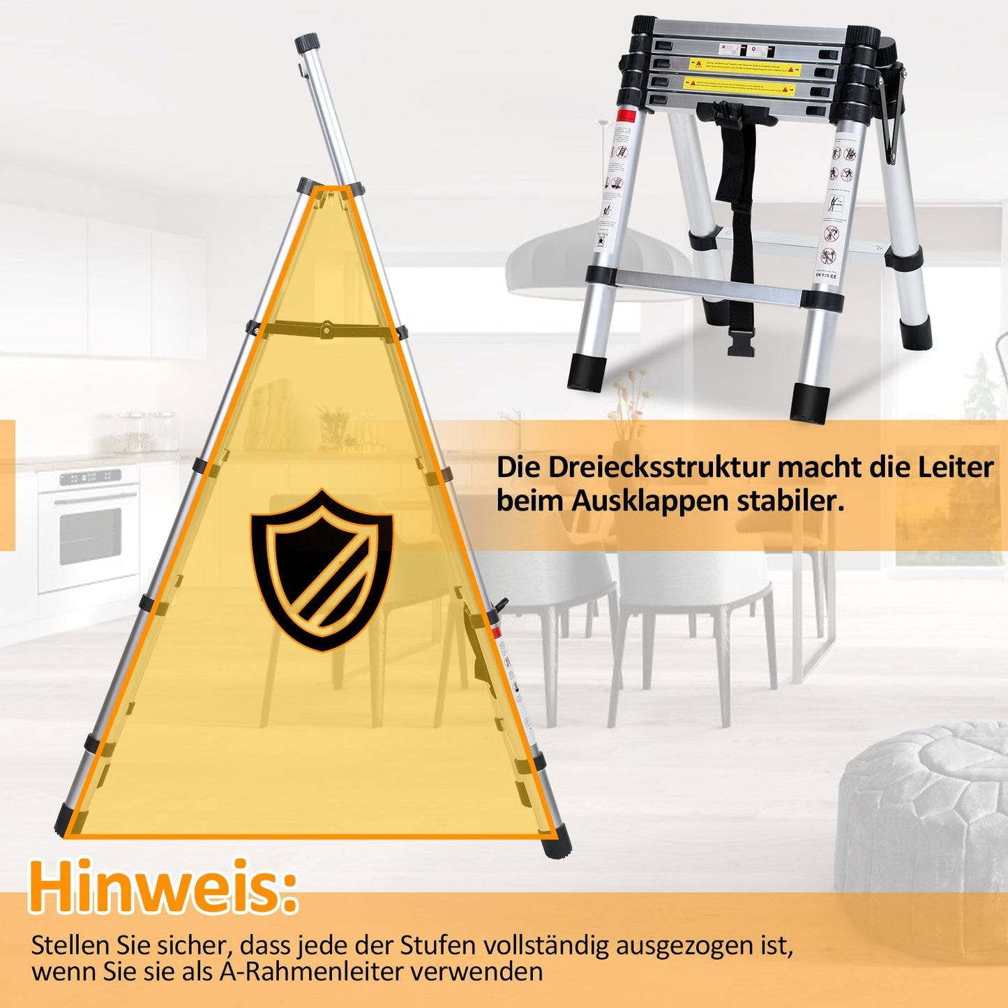 Teleskopleiter Klappleiter A-Rahmen | Brehn