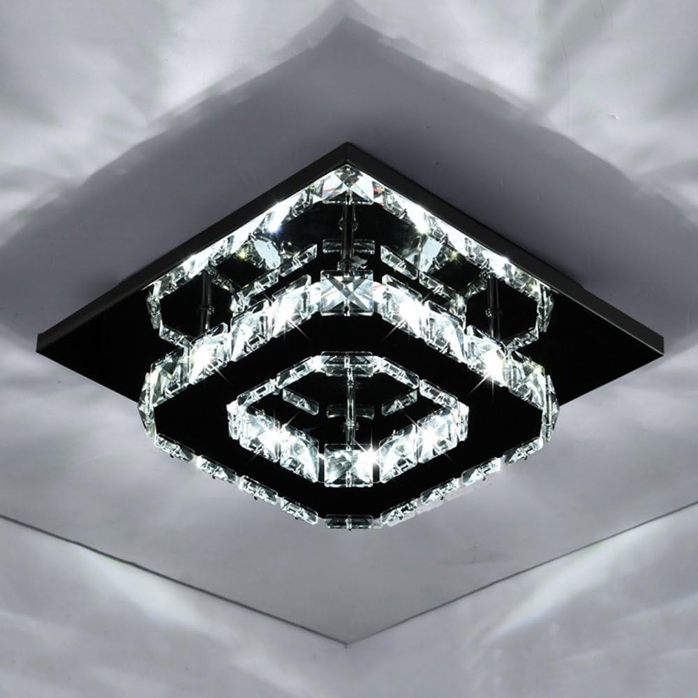Moderne LED-Deckenleuchte mit Kristalloptik