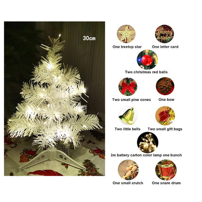 Mini-Weihnachtsbaum-Set mit Beleuchtung und Schmuck
