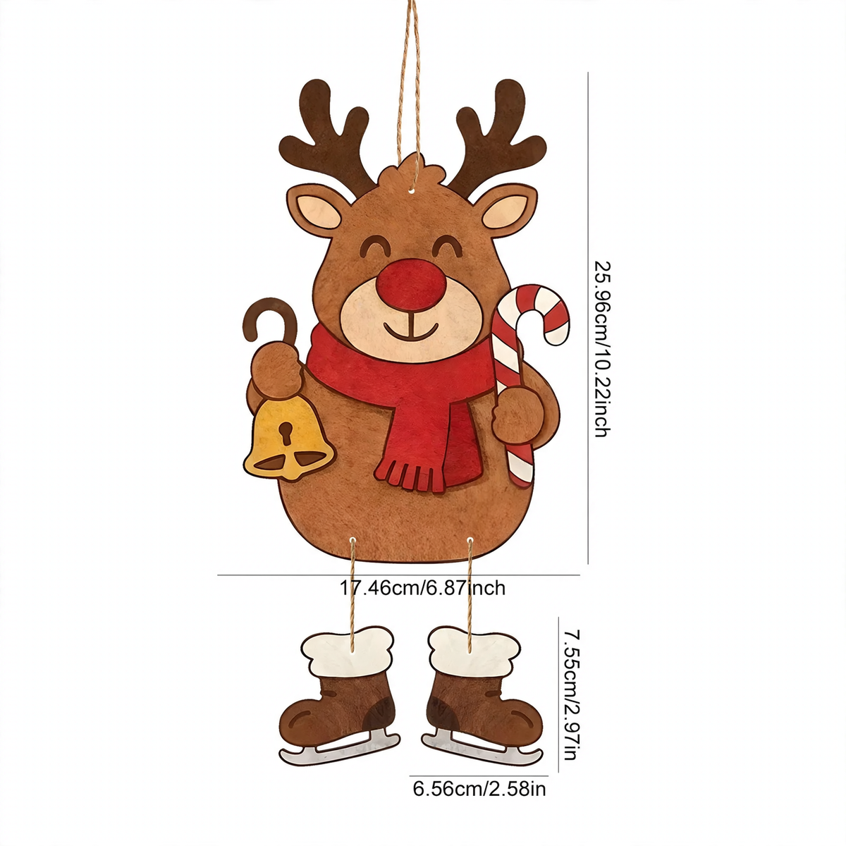 Weihnachts-Filzanhänger, 6er-Set