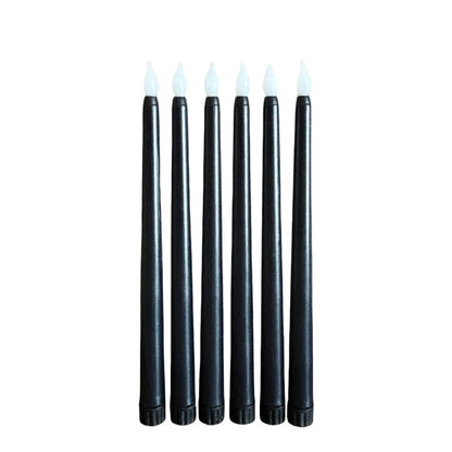 LED-Stabkerze, zylindrisch, schwarz