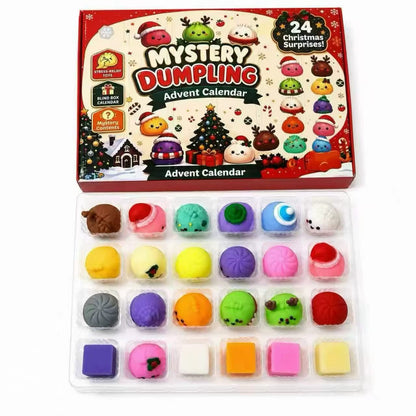 Weihnachts-Adventskalender mit 24 Anti-Stress-Spielzeugen