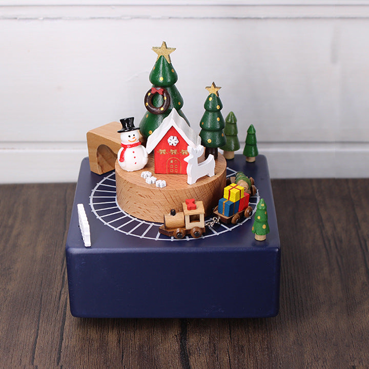 Holz-Spieluhr mit weihnachtlichem Design