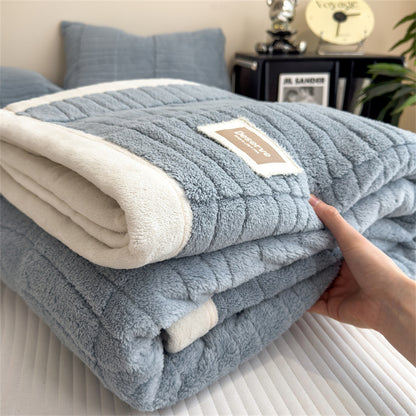 Jacquard-Wohndecke aus weichem Fleece, doppelseitig