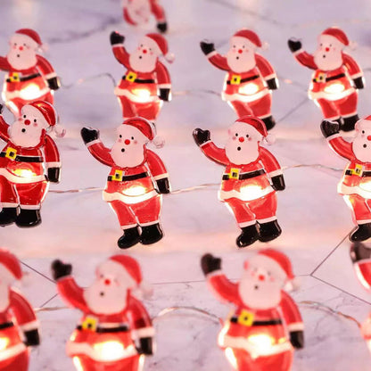 LED-Weihnachts-Lichterkette mit Motiven, 3 m