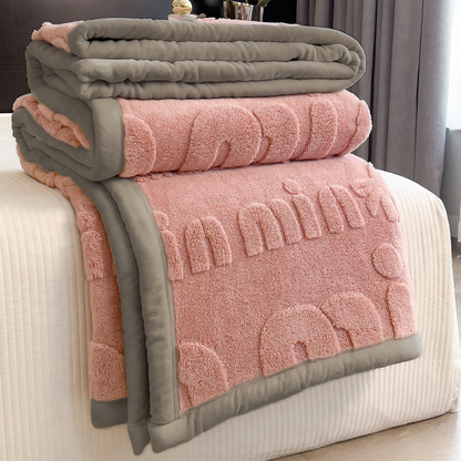 Korallenfleece-Decke, verdickt, für Winter