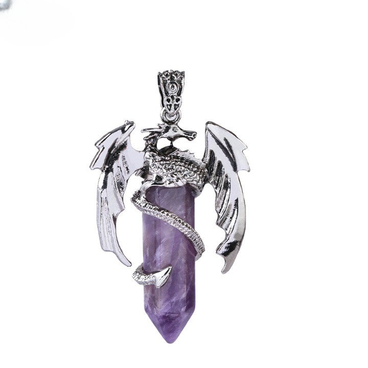 Brehn | Bohemian Stil Natürlicher Mystischer Edelstein Drachenanhänger