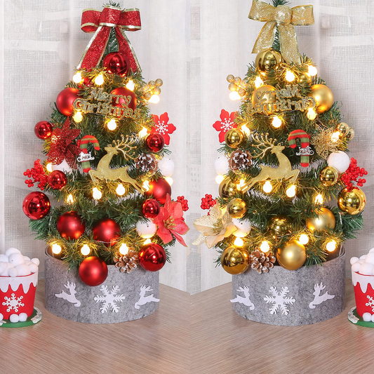Mini-Weihnachtsbaum-Set für den Tisch