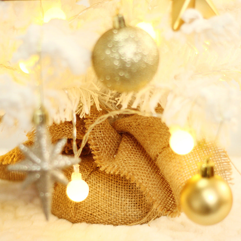 Beflockter Mini-LED-Weihnachtsbaum, 50 cm