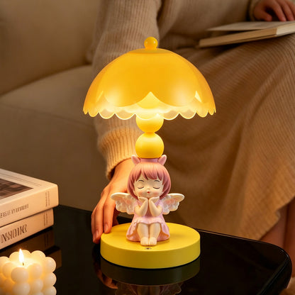 Engel-Tischlampe mit Farbwechsel