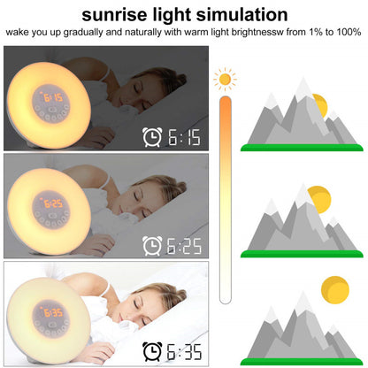 LED-Sonnenaufgangs-Wecker mit FM-Radio