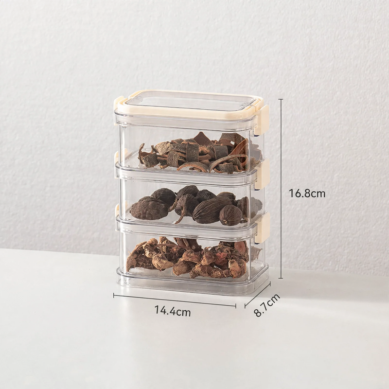 Stapelbare Gewürzbox mit Griff, 301–500 ml