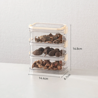 Stapelbare Gewürzbox mit Griff, 301–500 ml