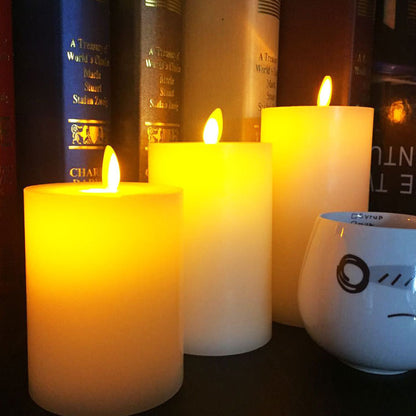 LED-Stumpenkerze aus Paraffin mit Fernbedienung