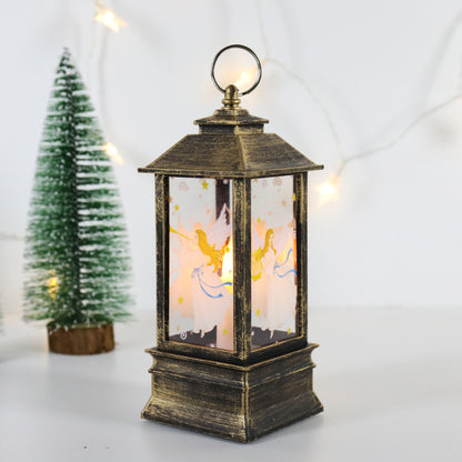 Dekorative LED-Laterne mit weihnachtlichem Motiv