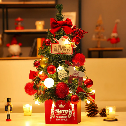 Mini-Weihnachtsbaum-Set für den Tisch