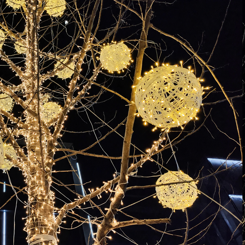 LED-Rattan-Kugelleuchte, dekorativ