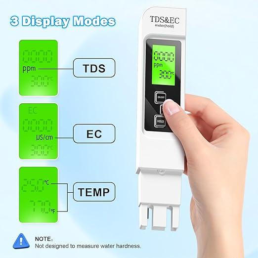 TDS-Messgerät 3-in-1 Digitaler Wasserqualitätstester | Brehn