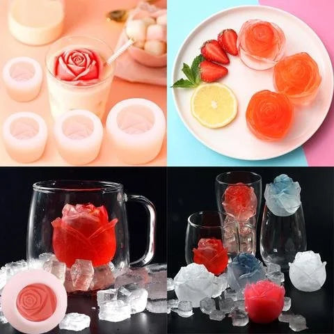 Brehn | 3D Silikon Rosenform Eiswürfelform
