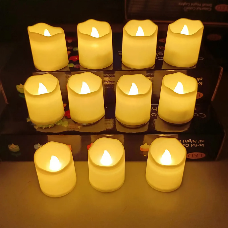 LED-Kerzenlicht mit Wellenrand, PP-Kunststoff
