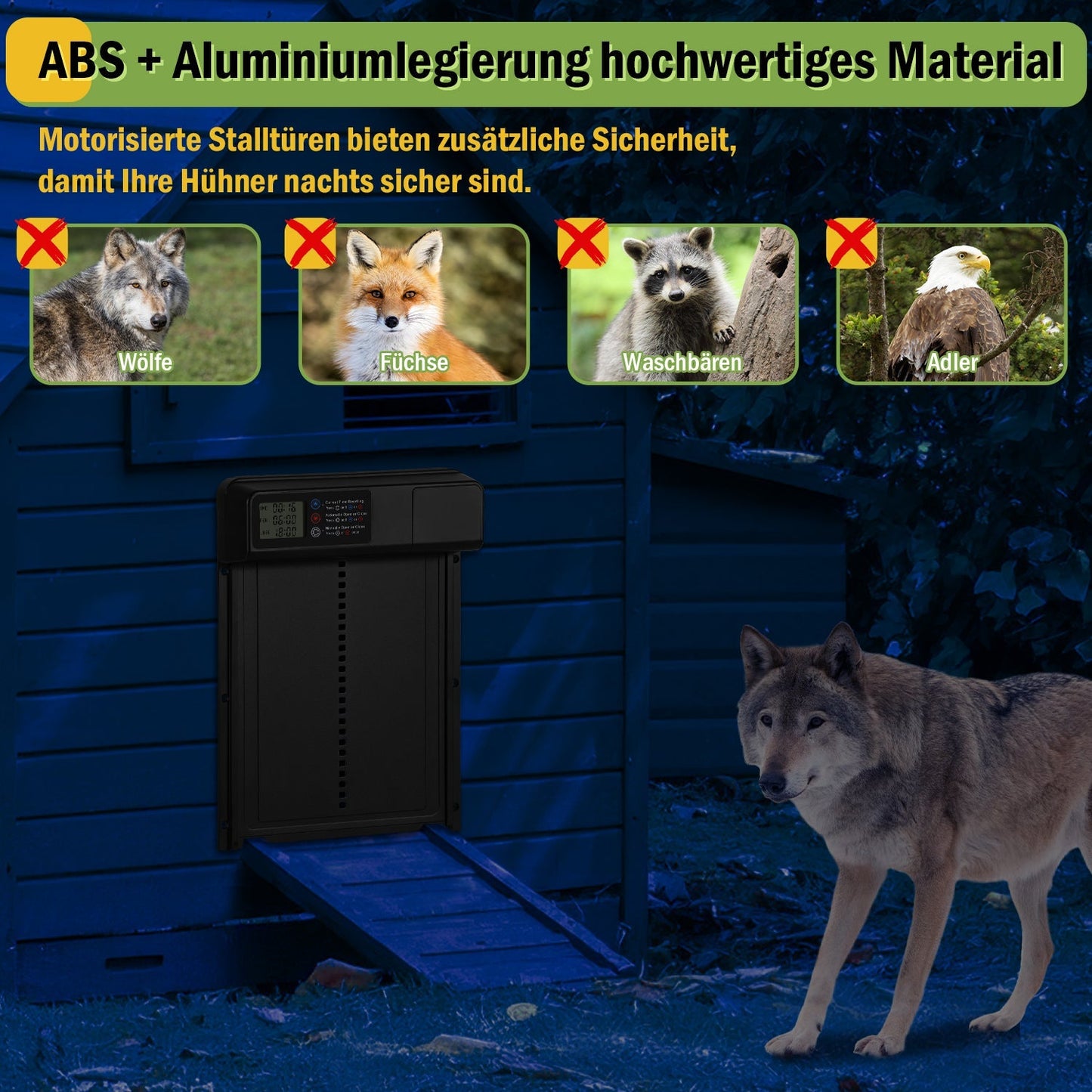 Hühnerklappe Automatische Zeitschaltuhr | Brehn