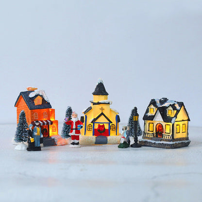 Beleuchtetes Weihnachts-Dorf, 10-teiliges Set
