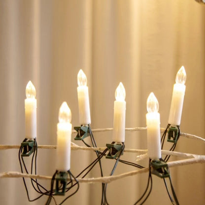 LED-Lichterkette mit Kerzen-Clips